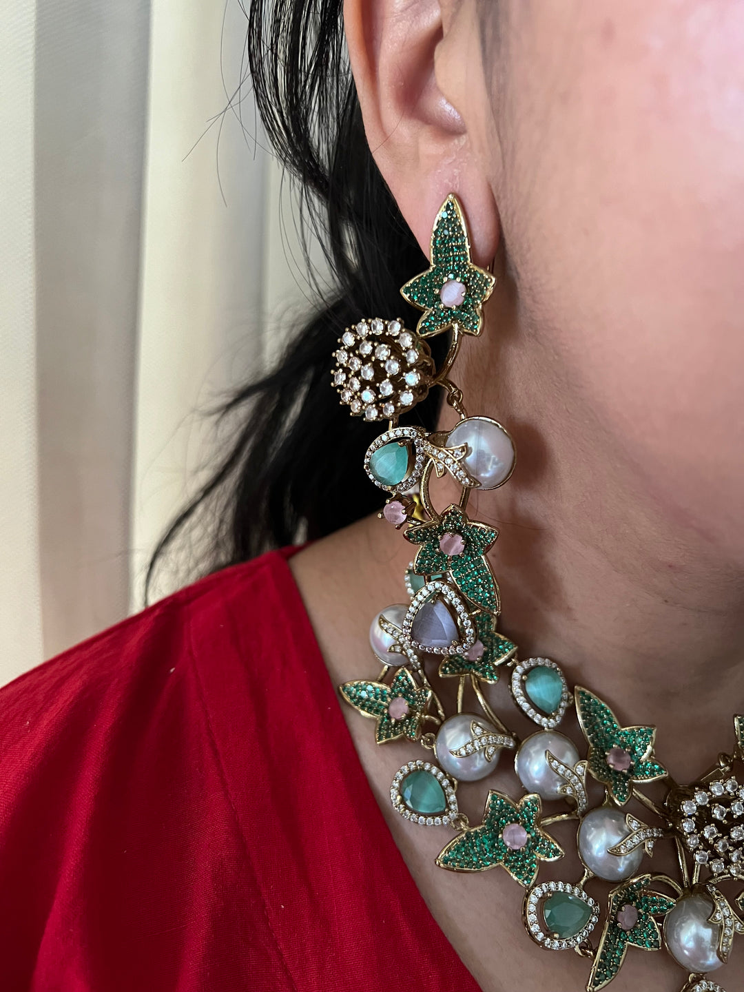 Designer Necklace with Statement Long Earrings - Unmatched Quality and Style