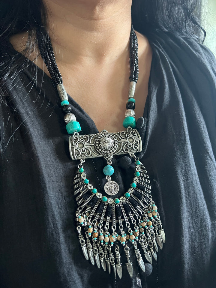 Statement Tribal Pendant Necklace