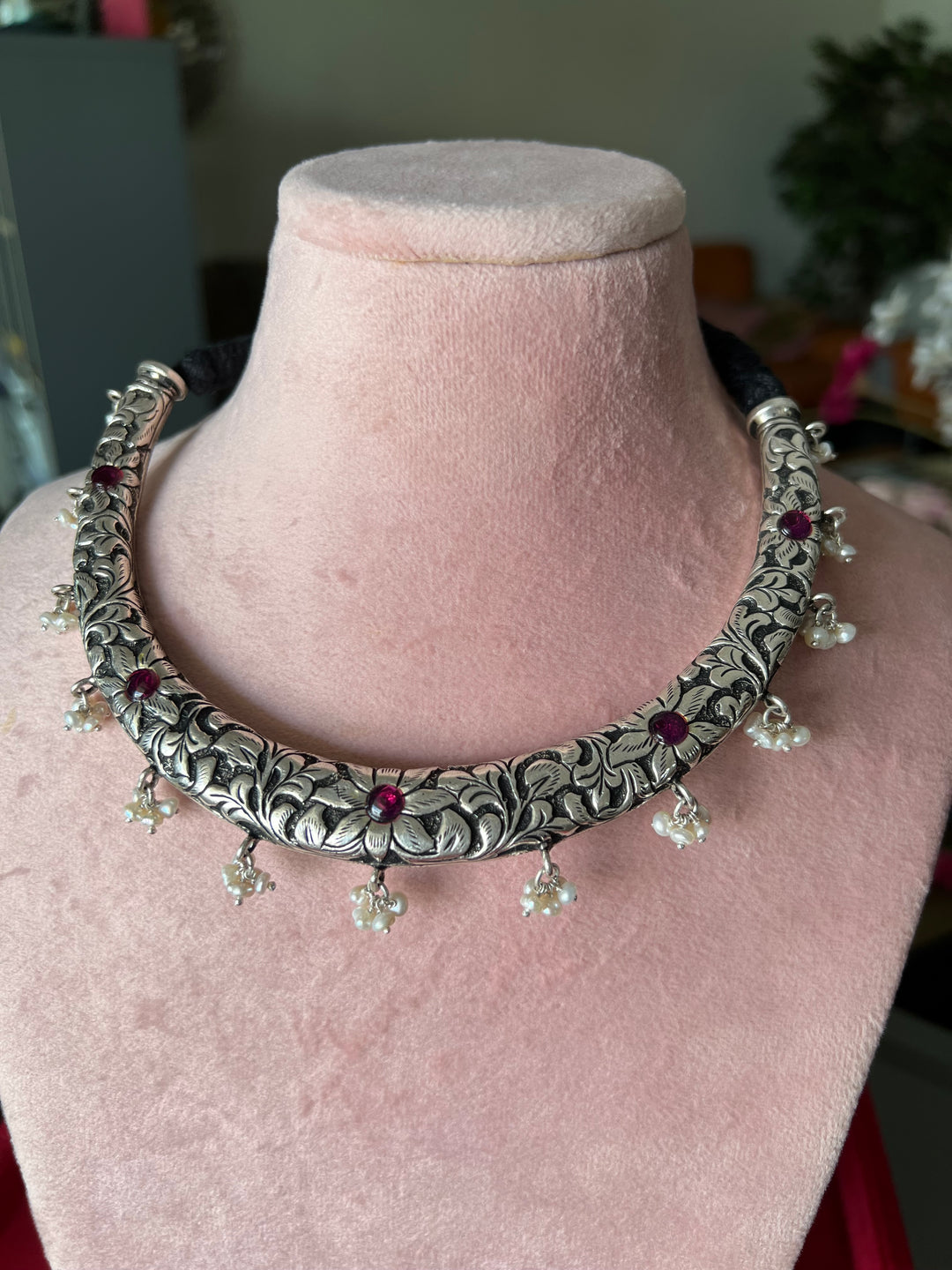 Pure 925 Silver Hasli Necklace