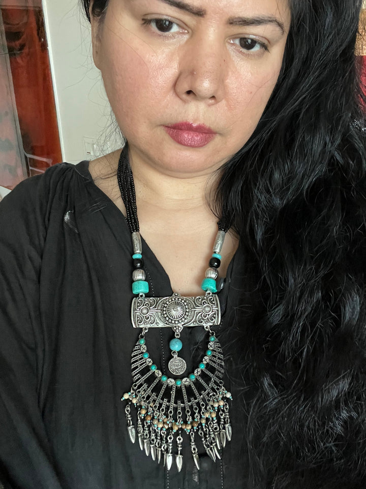 Statement Tribal Pendant Necklace