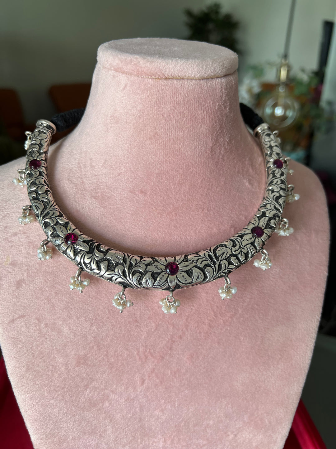 Pure 925 Silver Hasli Necklace