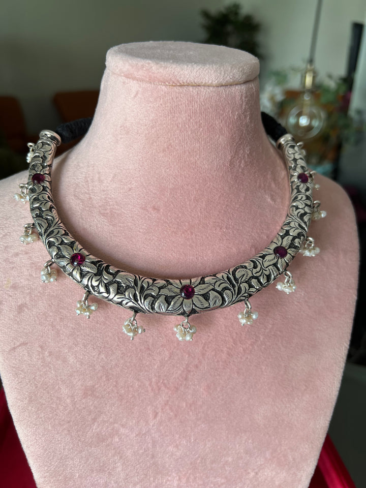 Pure 925 Silver Hasli Necklace
