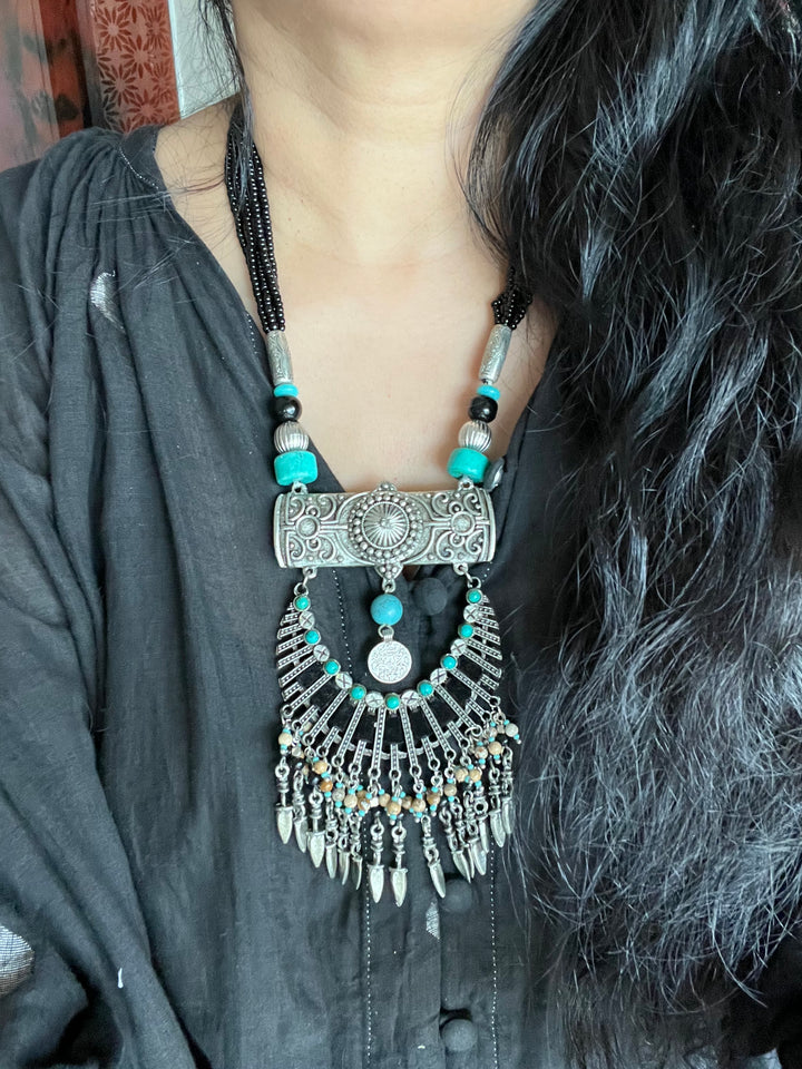 Statement Tribal Pendant Necklace