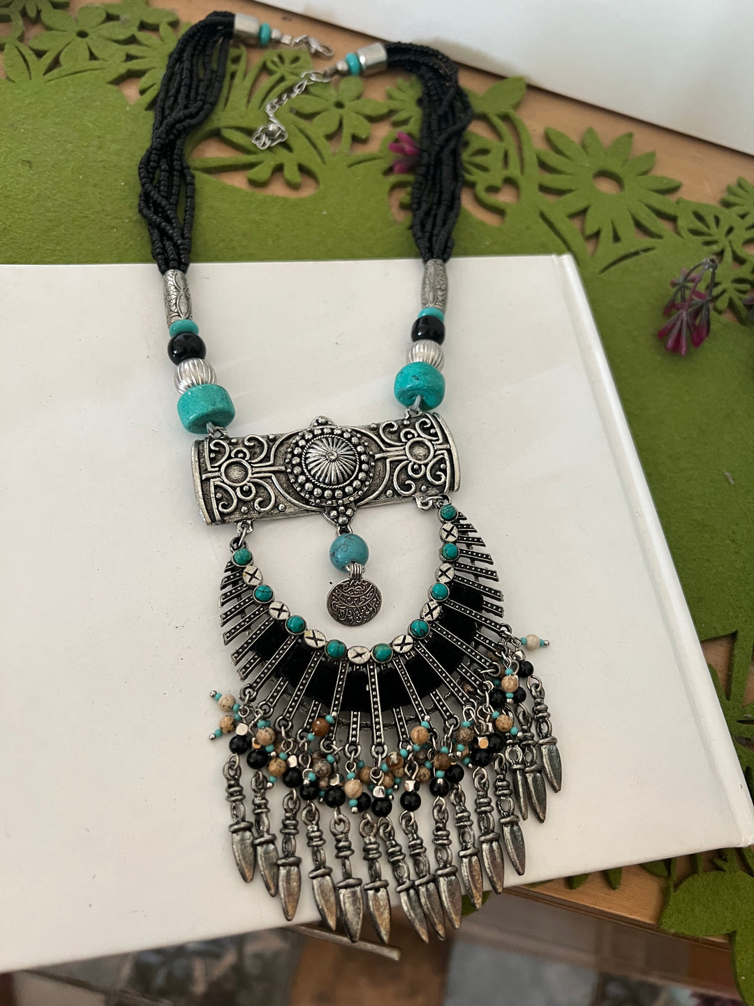 Statement Tribal Pendant Necklace