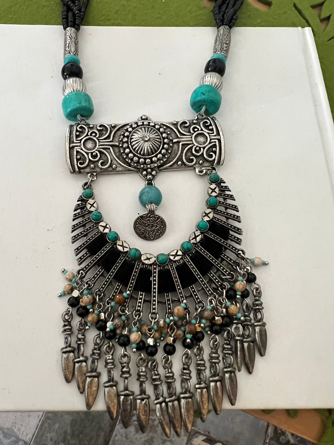 Statement Tribal Pendant Necklace