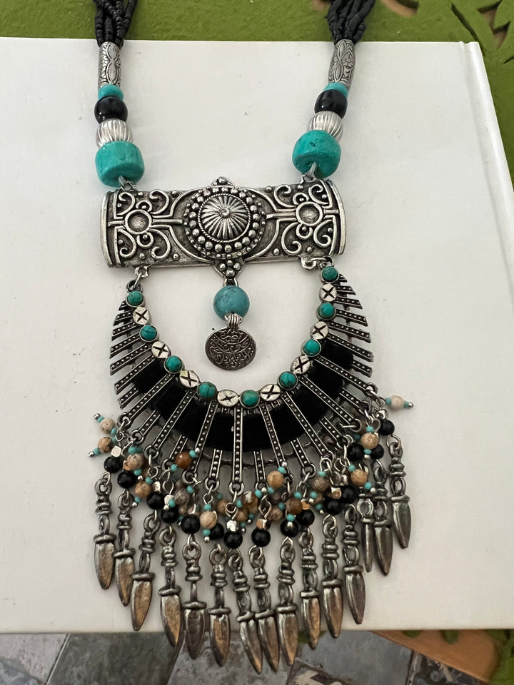 Statement Tribal Pendant Necklace