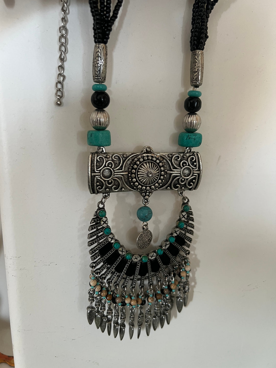 Statement Tribal Pendant Necklace