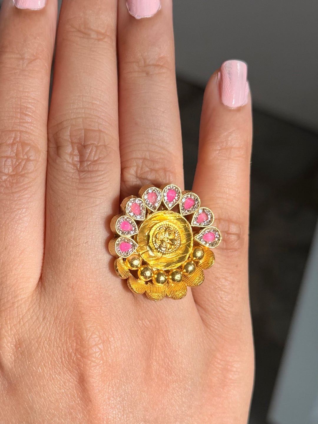 925 Silver Antique CZ Handmade Ring | Adjustable | SHIVKA