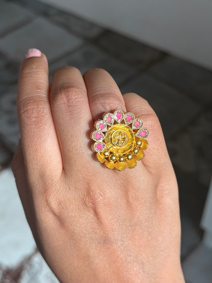 925 Silver Antique CZ Handmade Ring | Adjustable | SHIVKA
