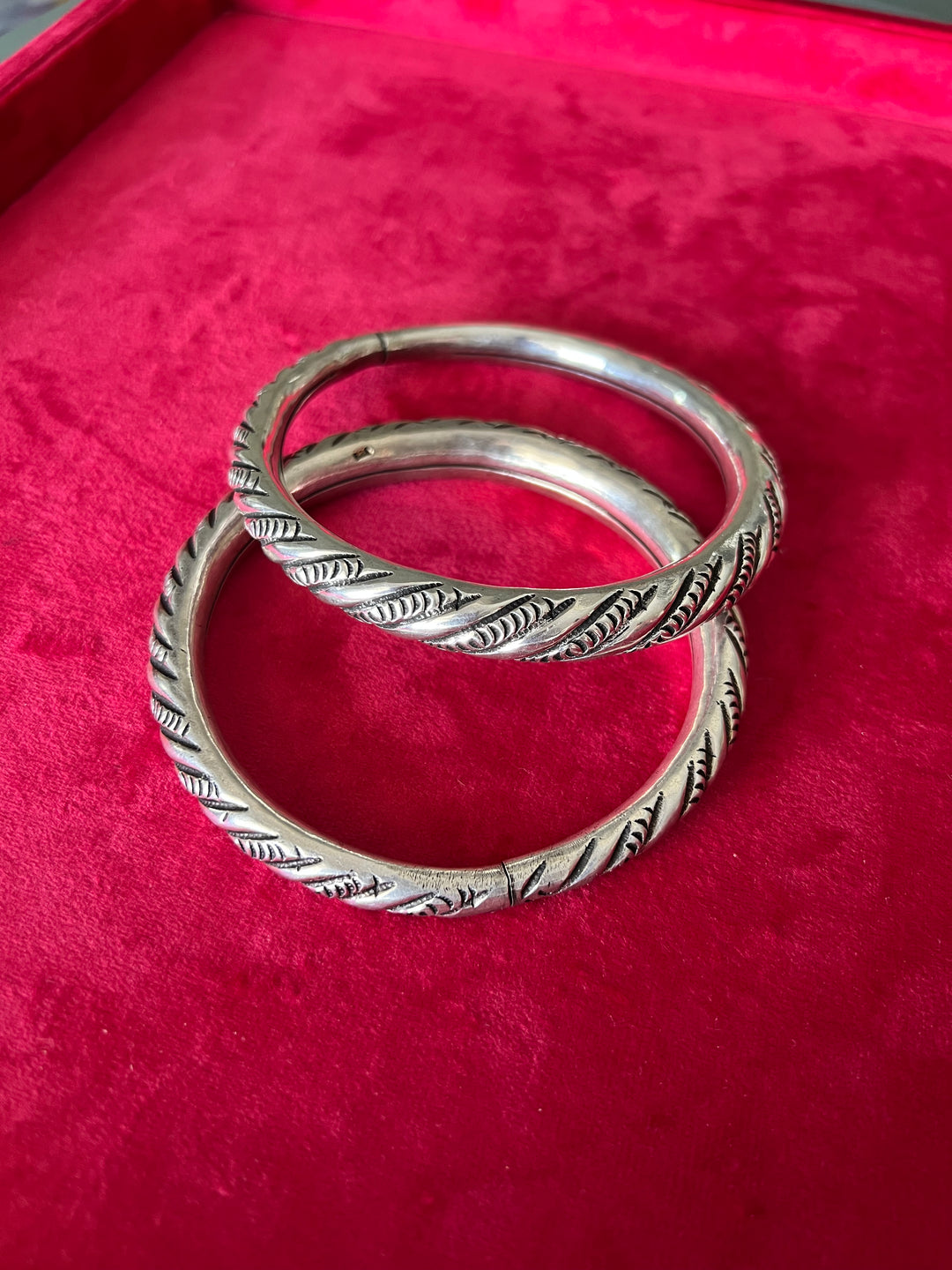 Elegance at Your Ankles: Antique Ankle Kada in Pure 925 Silver