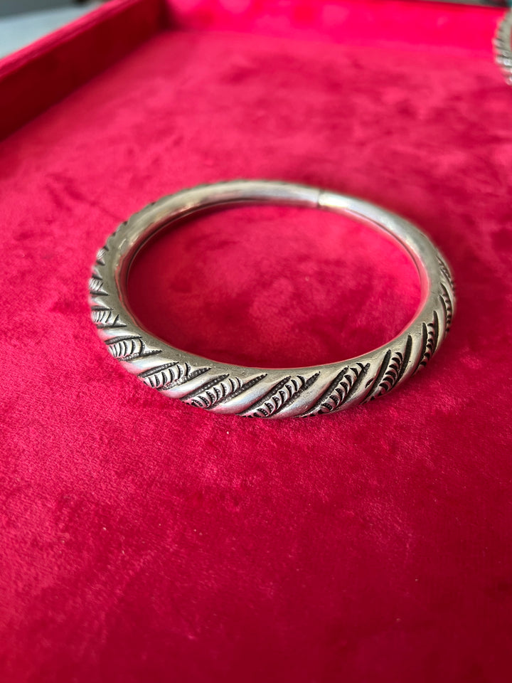 Elegance at Your Ankles: Antique Ankle Kada in Pure 925 Silver