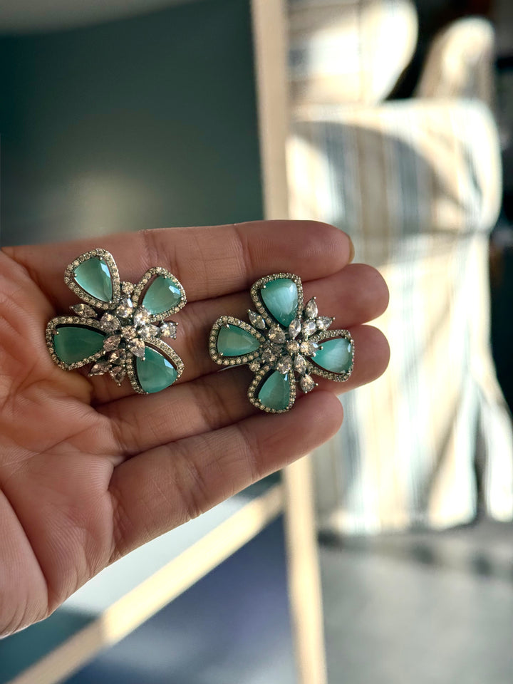 Mint Green CZ Studs