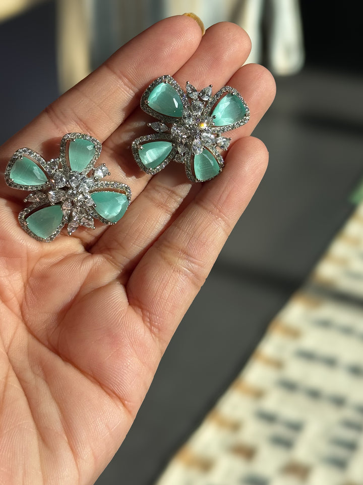 Mint Green CZ Studs