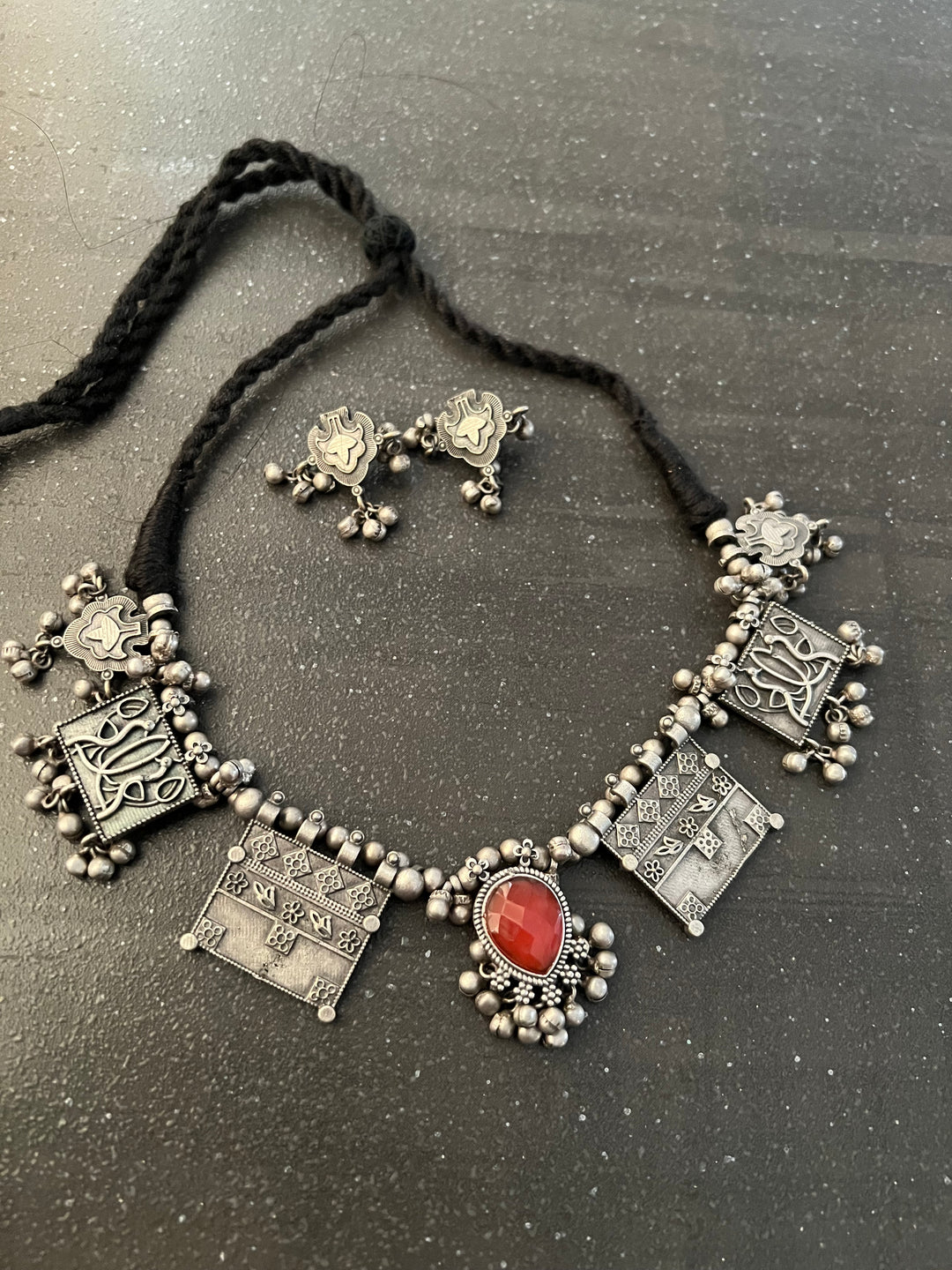 Statement Necklace with Earrings