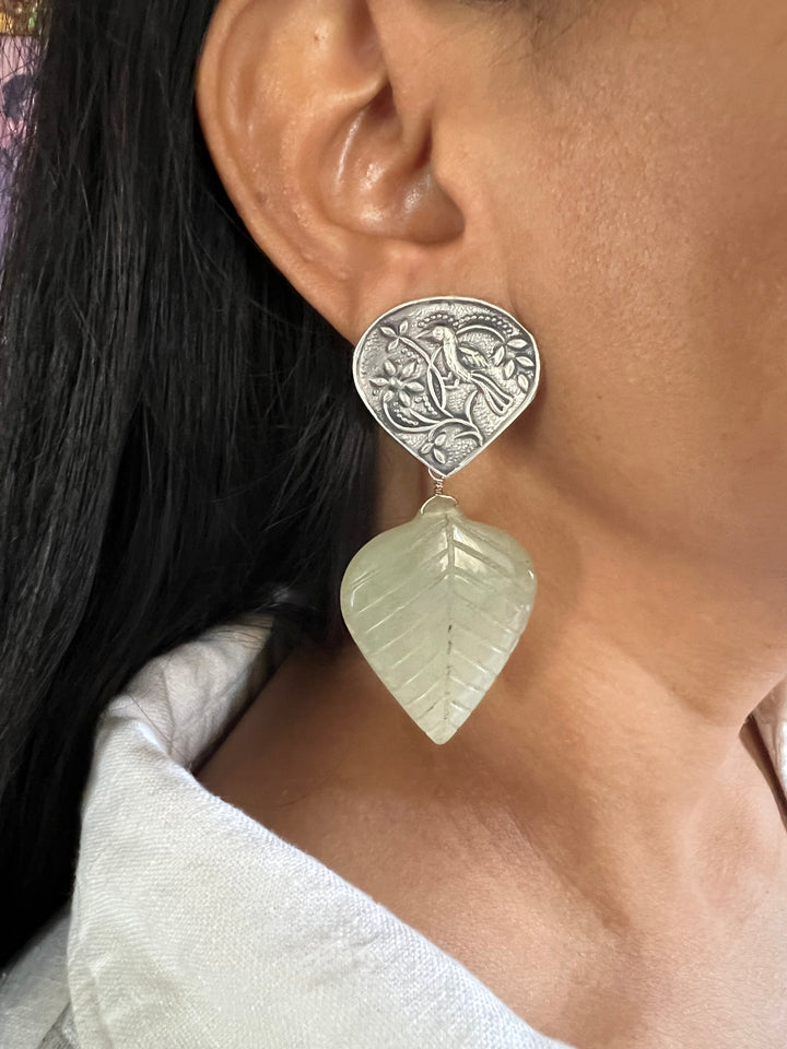 Carved Stone Tribal Earrings - Premium Quality, Exquisite Craftsmanship