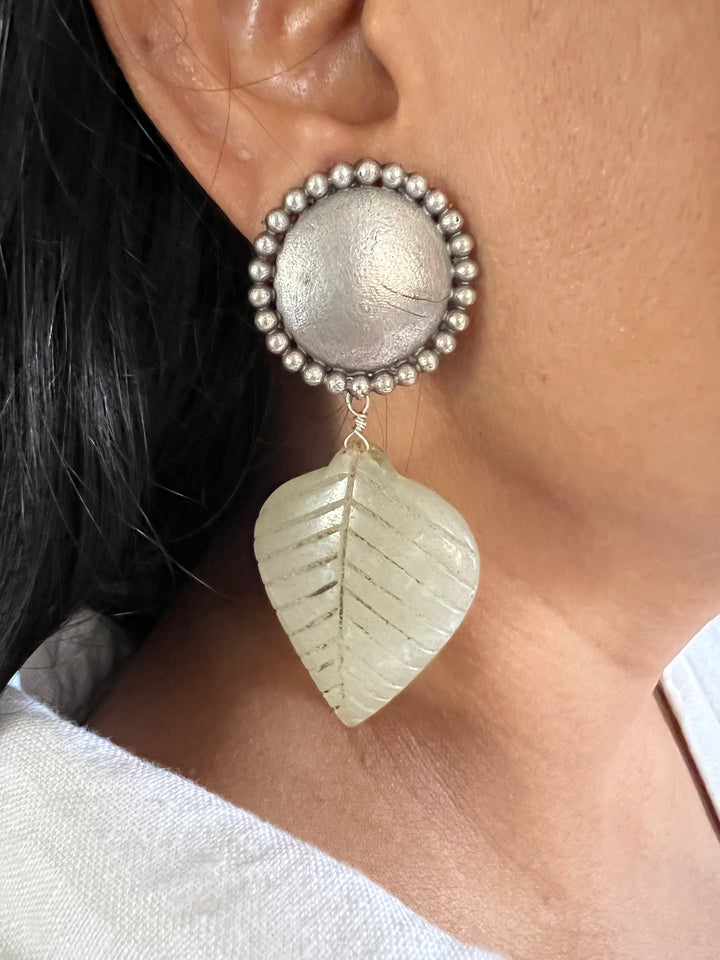 Carved Stone Tribal Earrings - Premium Quality, Exquisite Craftsmanship