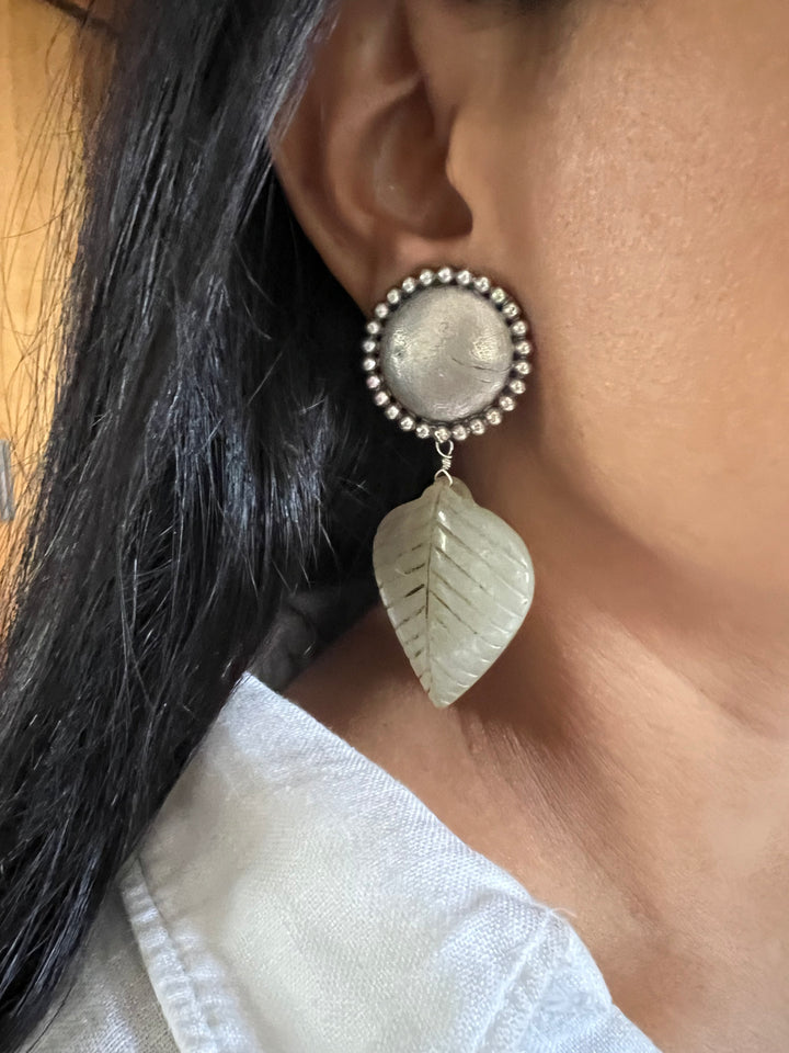 Carved Stone Tribal Earrings - Premium Quality, Exquisite Craftsmanship