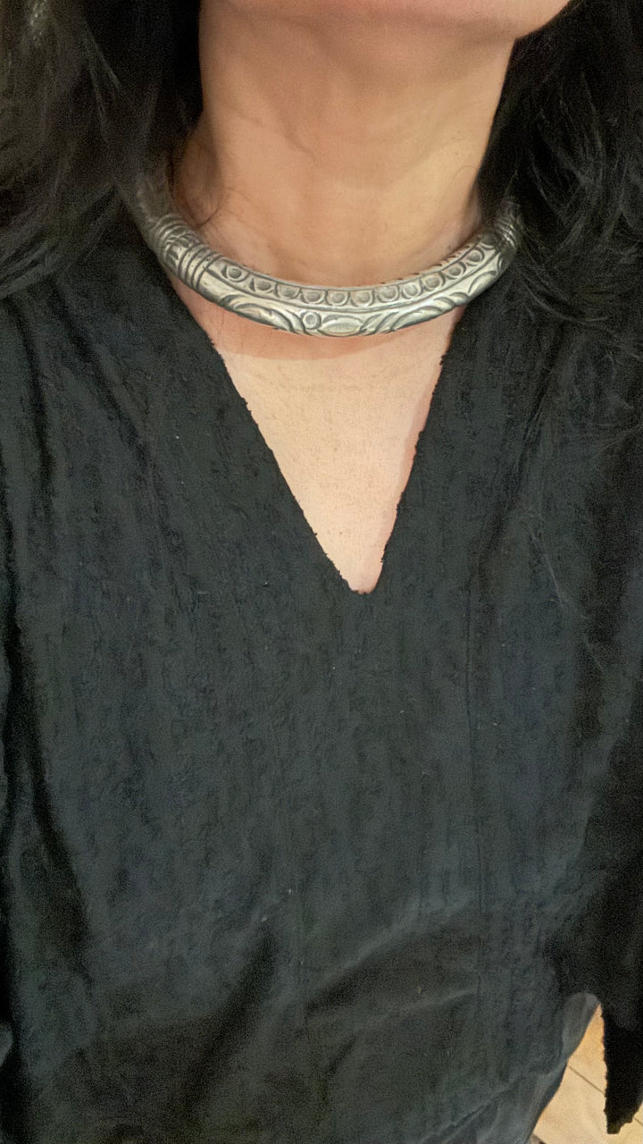 Antique Brass Hasli Necklace - A Timeless Masterpiece