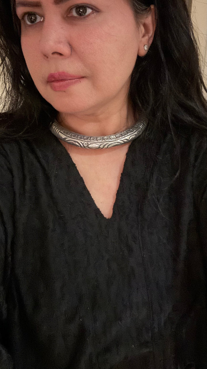 Antique Brass Hasli Necklace - A Timeless Masterpiece