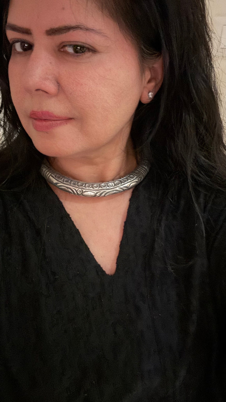 Antique Brass Hasli Necklace - A Timeless Masterpiece