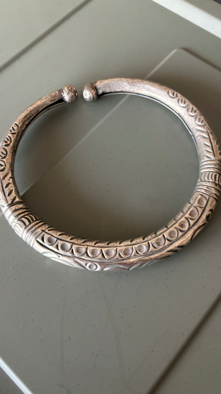 Antique Brass Hasli Necklace - A Timeless Masterpiece