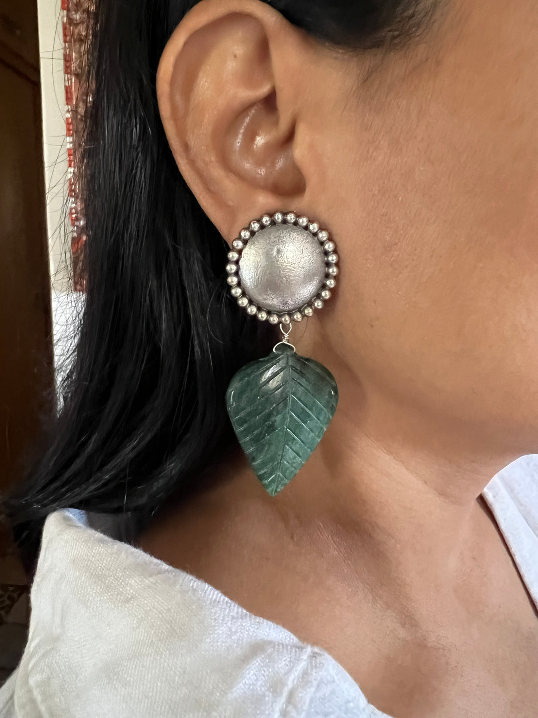 Carved Stone Tribal Earrings - Premium Quality, Exquisite Craftsmanship