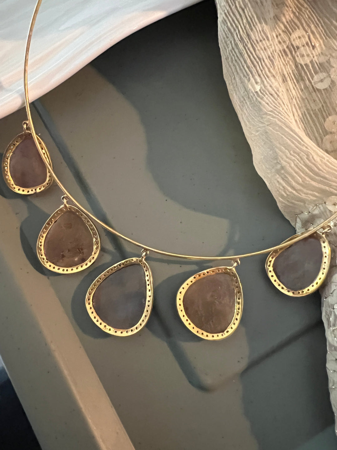 Multi Sapphire Silver Necklace Set - Unmatched Quality and Style