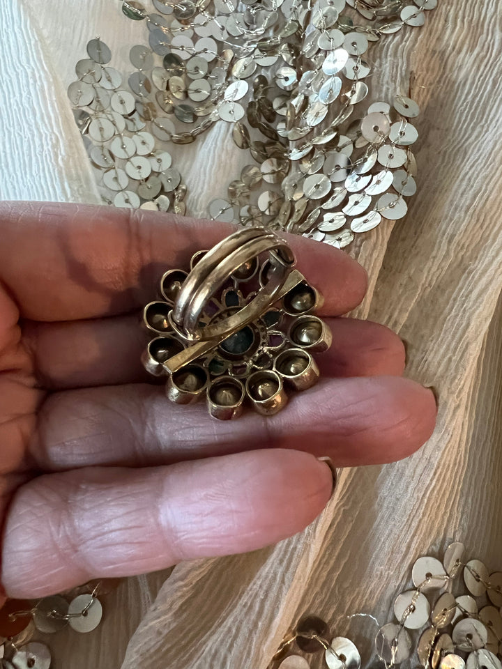 Polki Silver Ring - A Touch of Timeless Beauty