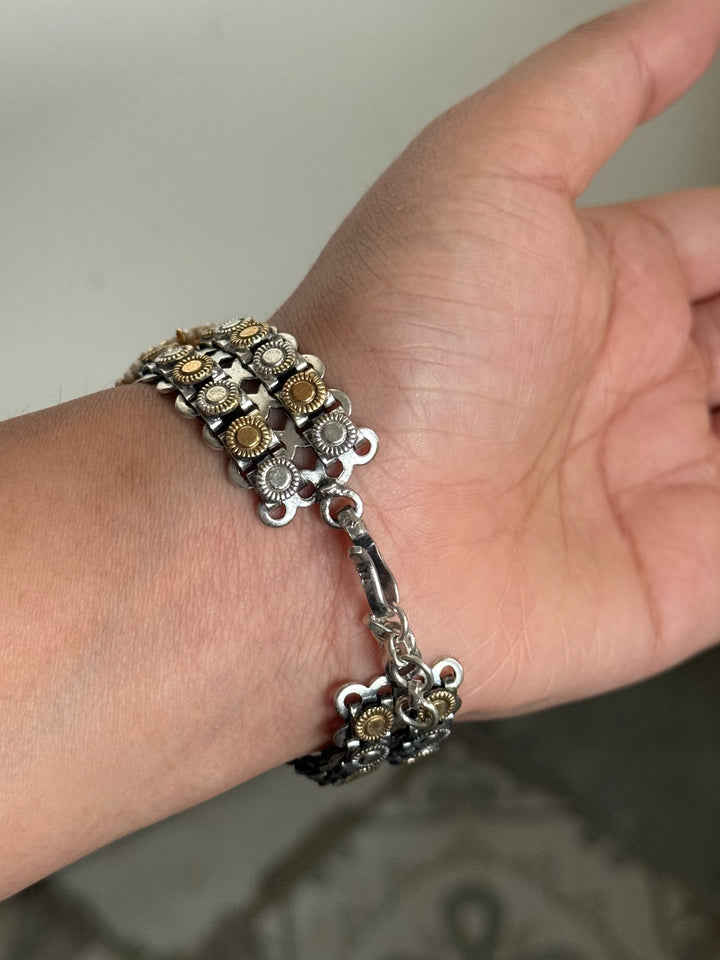 Handmade Vintage Victorian 925 Silver Bracelet
