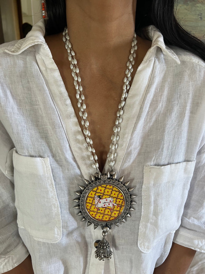 Antique Hand painted Pendant Necklace - Premium Quality Craftsmanship