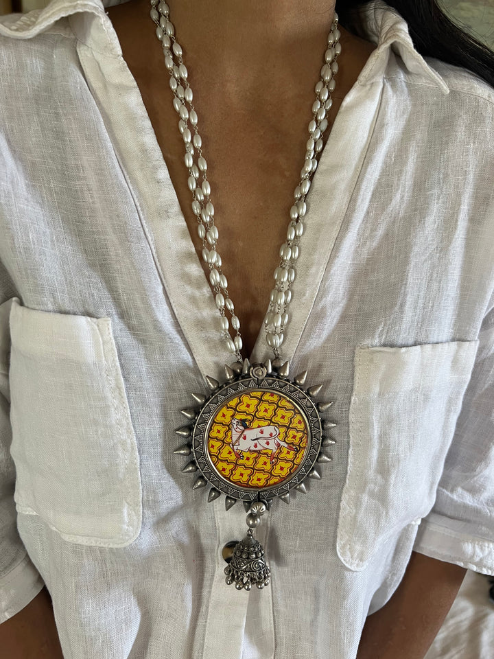 Antique Hand painted Pendant Necklace - Premium Quality Craftsmanship