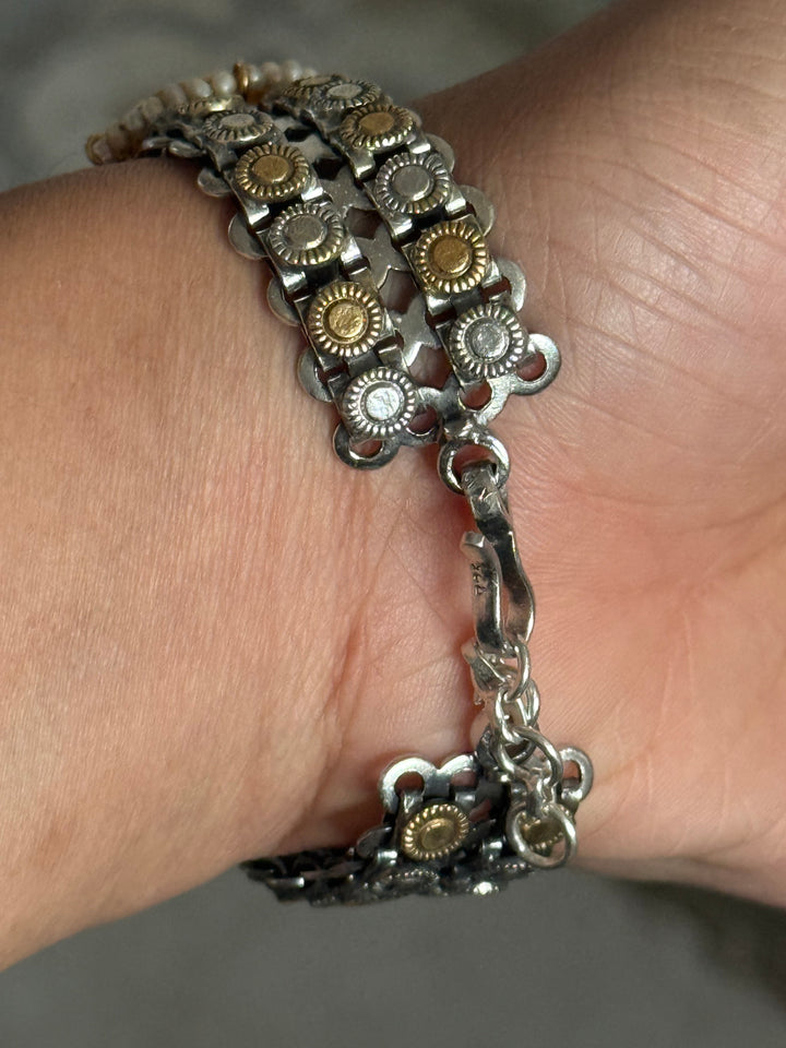Handmade Vintage Victorian 925 Silver Bracelet