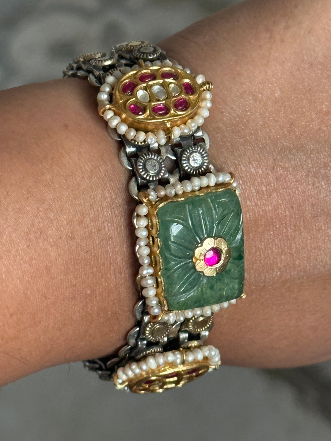 Handmade Vintage Victorian 925 Silver Bracelet