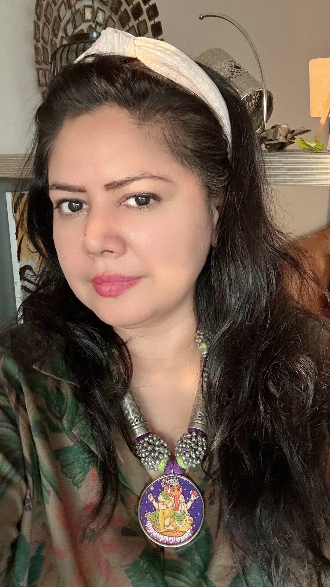 Antique Hand Painted Pendant Hasli Necklace - Premium Quality Craftsmanship