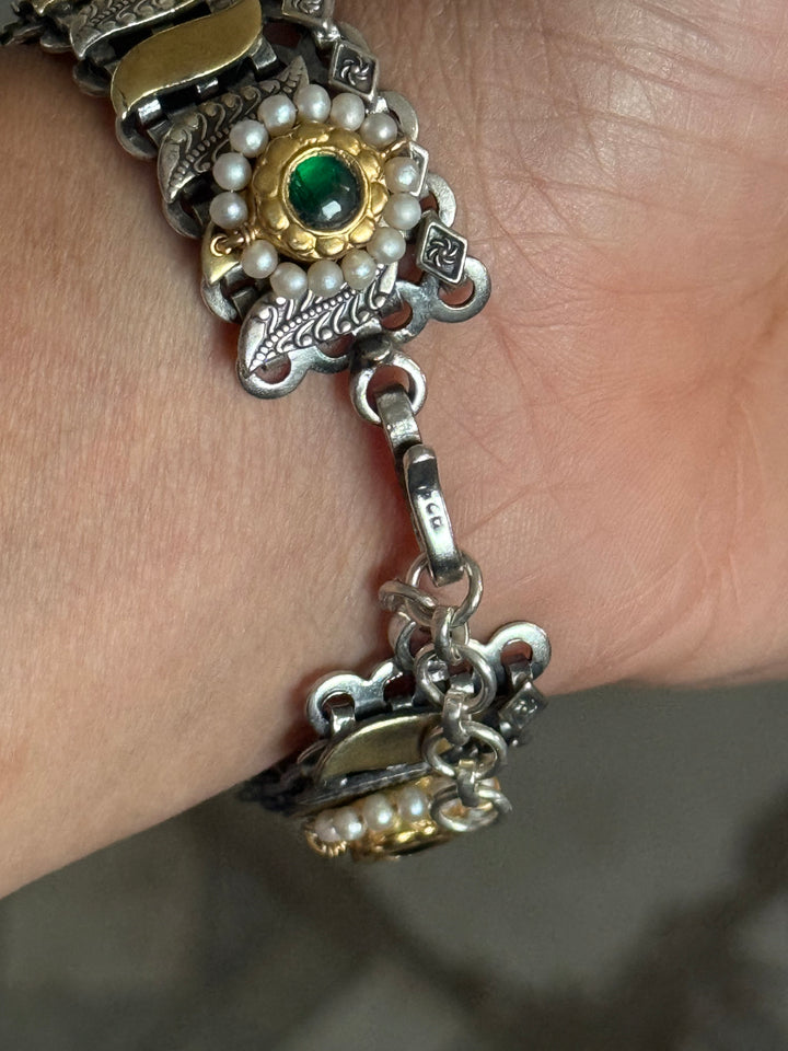 Handmade Vintage Victorian 925 Silver Bracelet