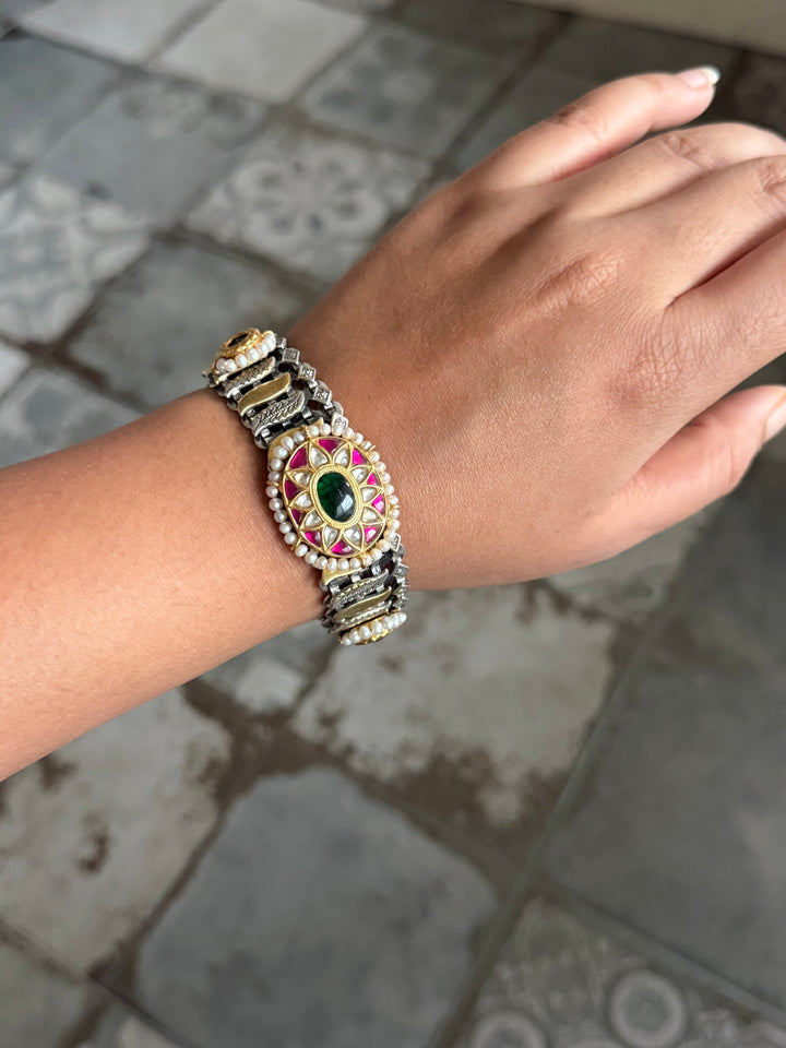 Handmade Vintage Victorian 925 Silver Bracelet
