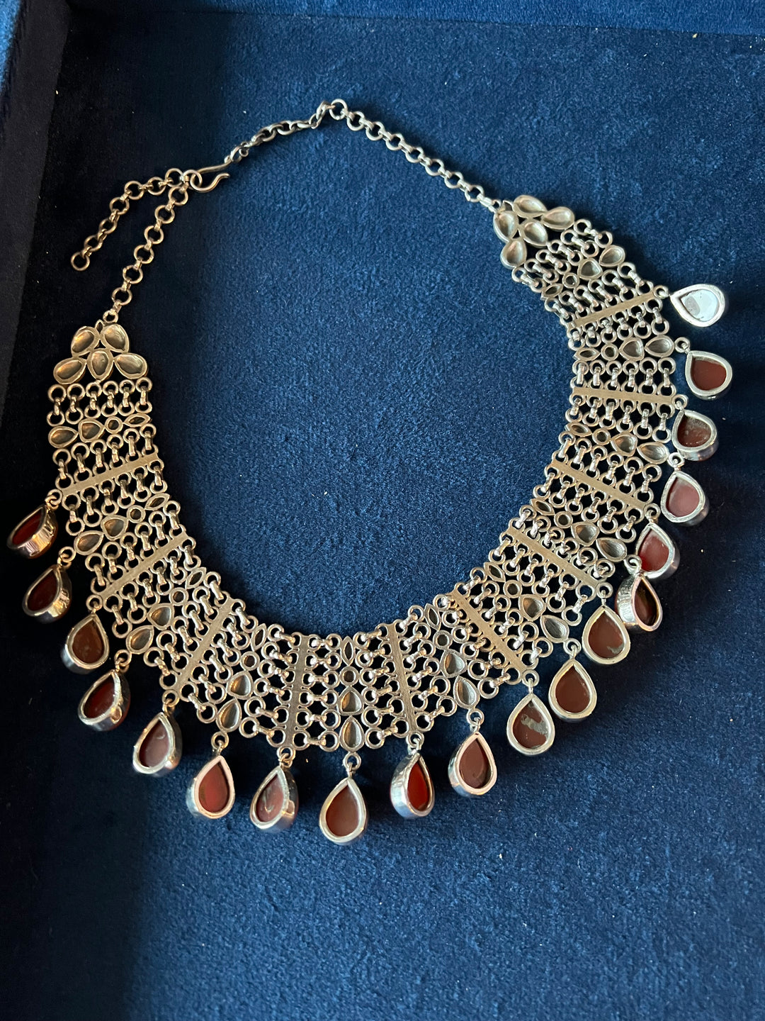 Captivating Carnelian Silver Necklace