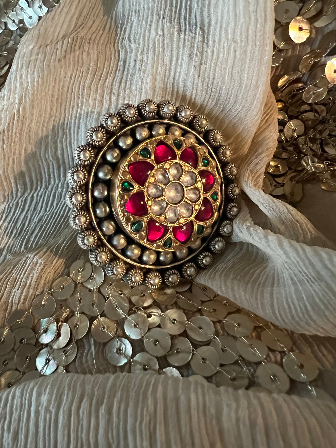 Kundan Silver Ring - A Touch of Timeless Beauty