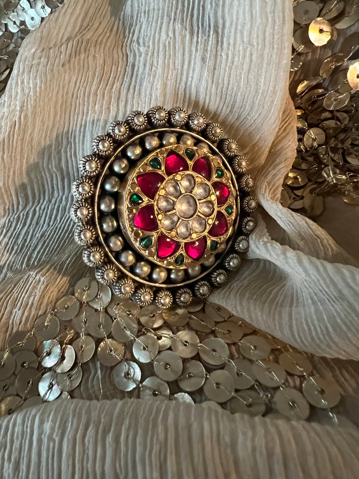 Kundan Silver Ring - A Touch of Timeless Beauty