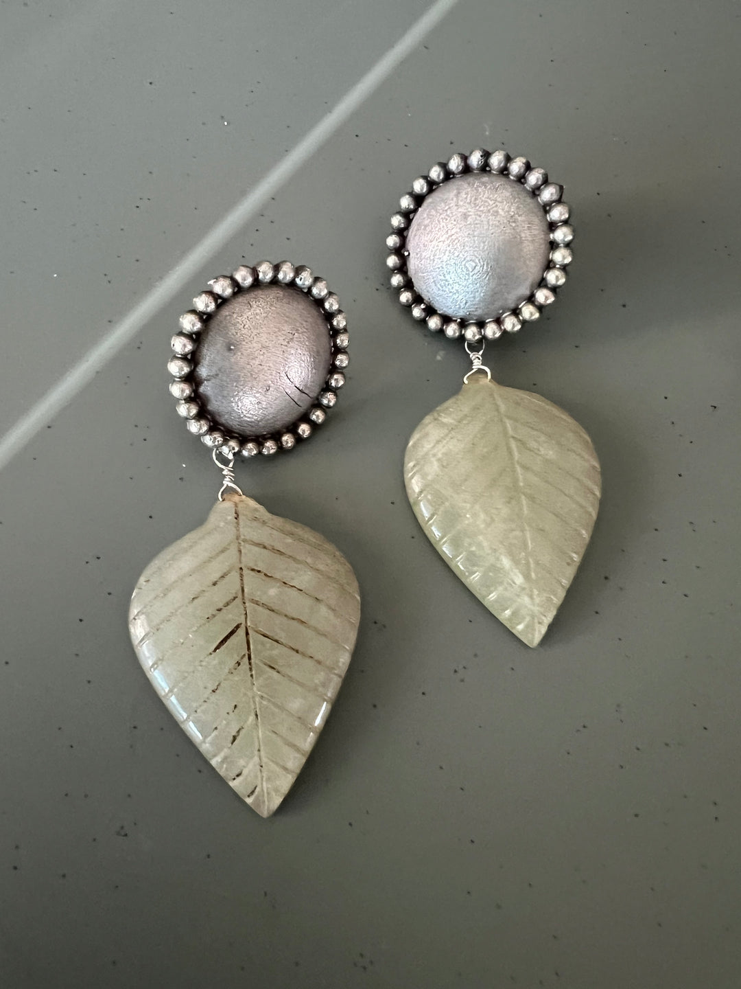 Carved Stone Tribal Earrings - Premium Quality, Exquisite Craftsmanship