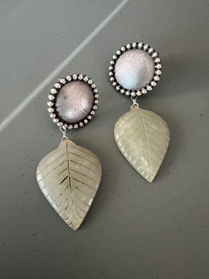 Carved Stone Tribal Earrings - Premium Quality, Exquisite Craftsmanship