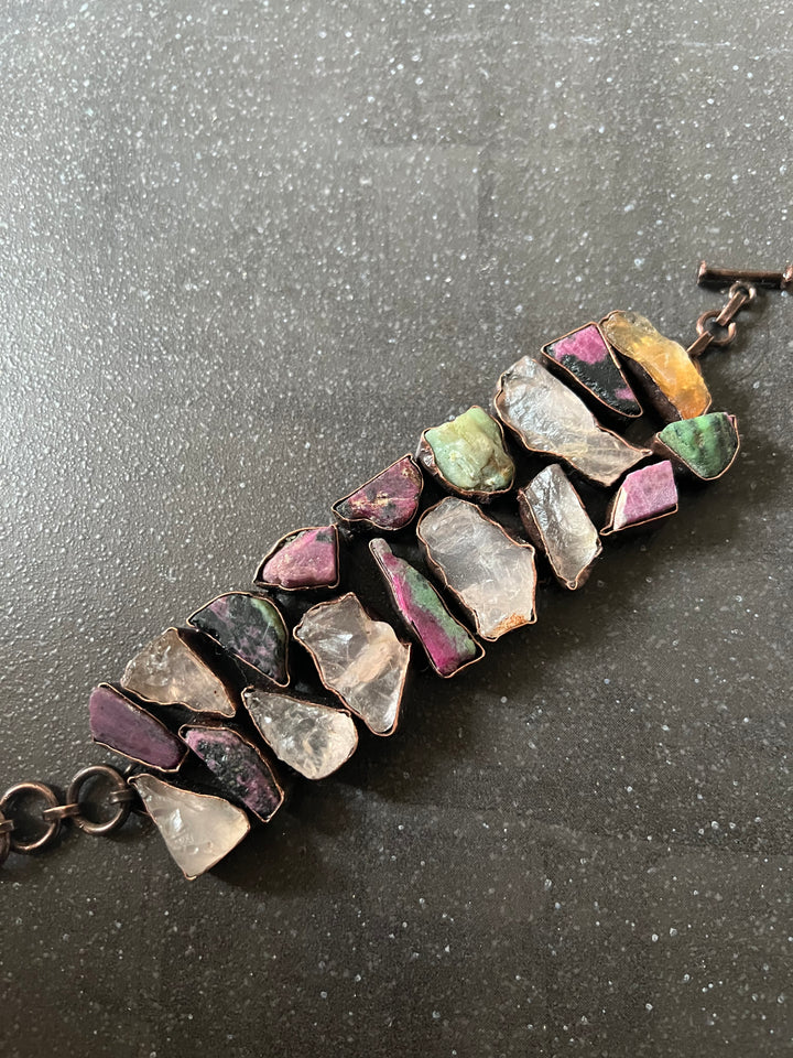 Statement Natural Gemstones Bracelet