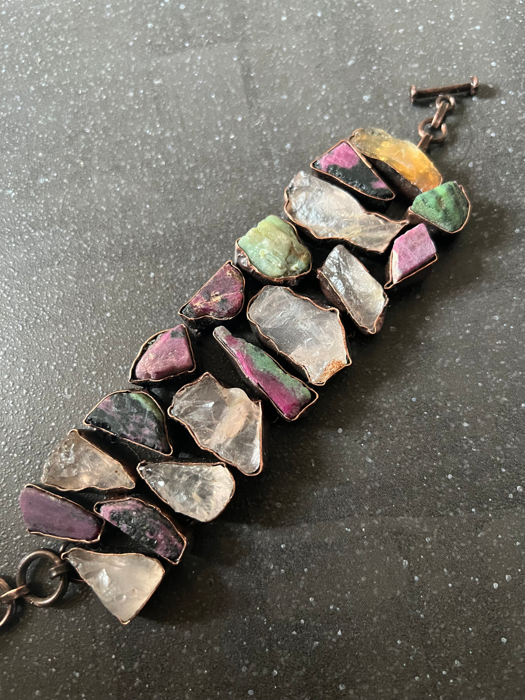 Statement Natural Gemstones Bracelet