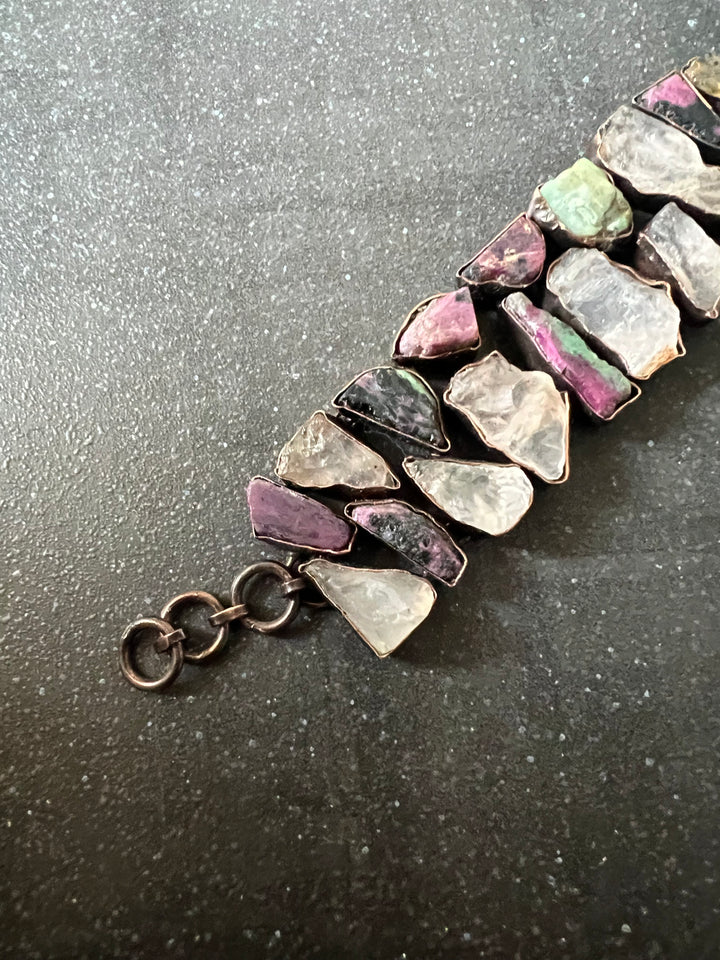 Statement Natural Gemstones Bracelet