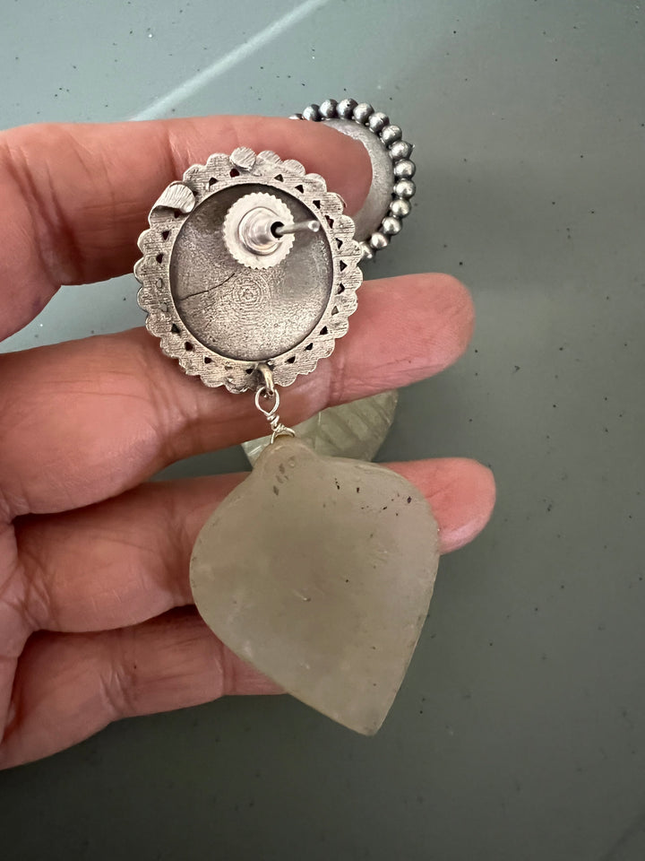 Carved Stone Tribal Earrings - Premium Quality, Exquisite Craftsmanship