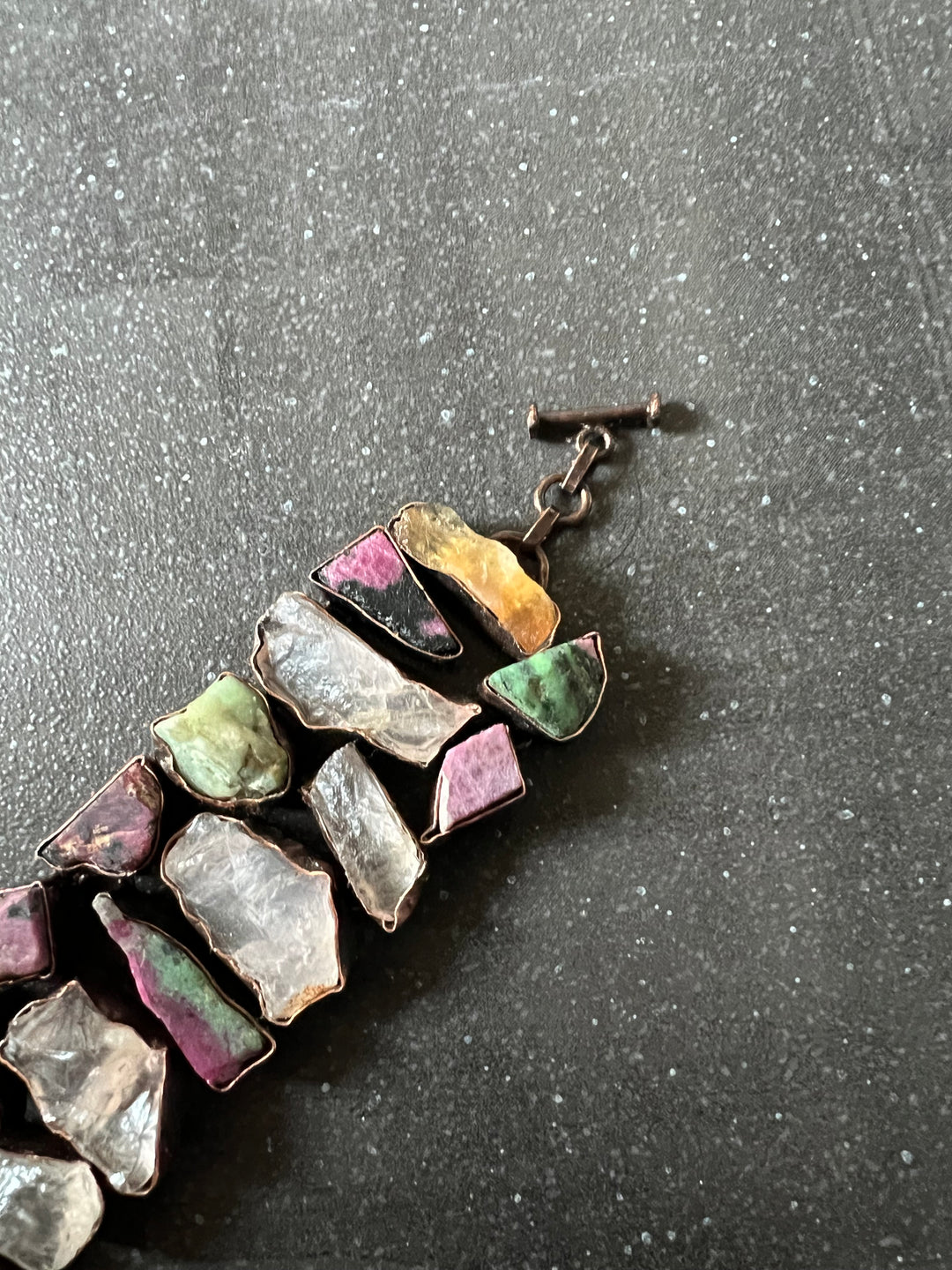 Statement Natural Gemstones Bracelet