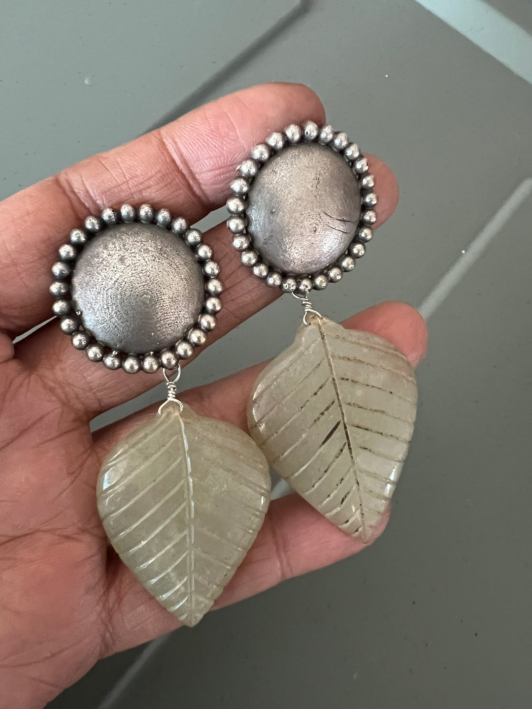 Carved Stone Tribal Earrings - Premium Quality, Exquisite Craftsmanship