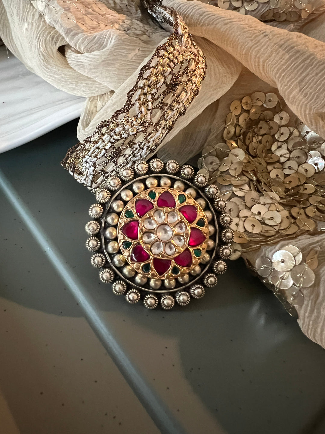 Kundan Silver Ring - A Touch of Timeless Beauty