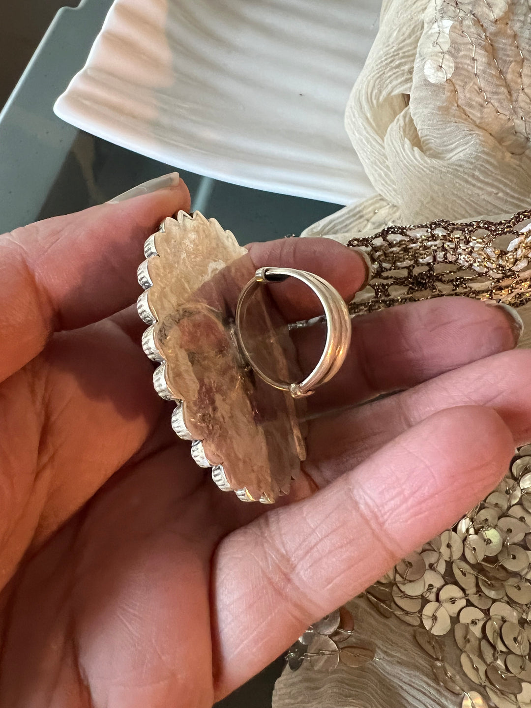 Kundan Silver Ring - A Touch of Timeless Beauty