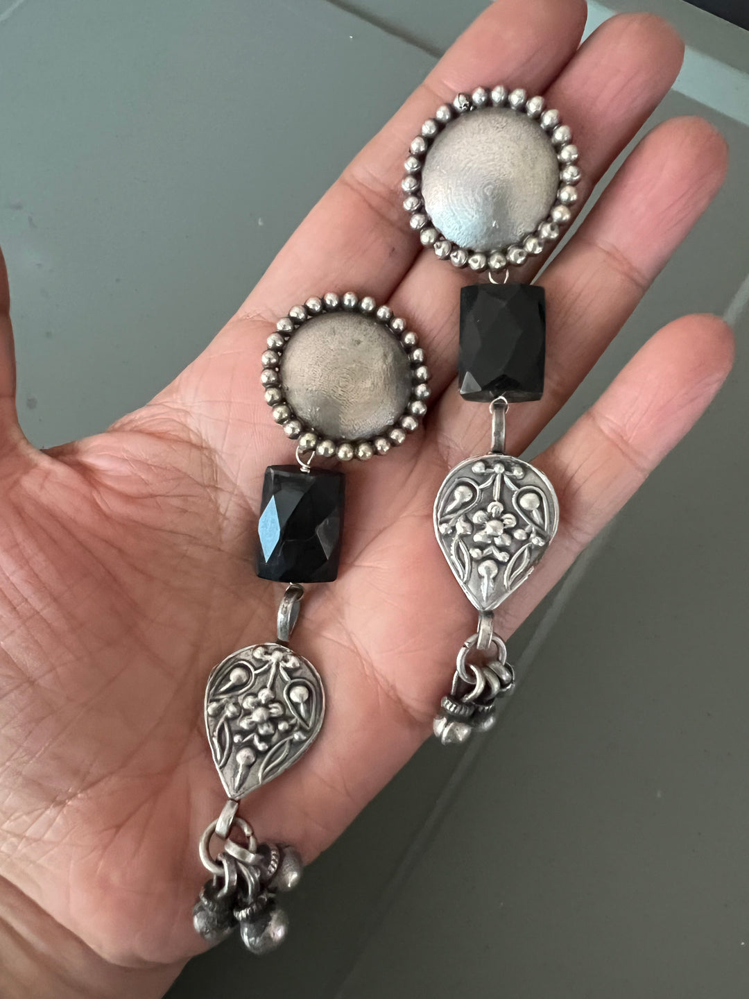 Cut Stone Tribal Earrings - Premium Quality, Exquisite Craftsmanship